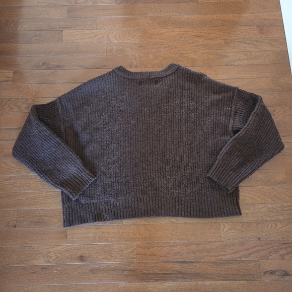 American Eagle Outfitters Chocolate Brown Ribbed Sweater - Picture 4 of 4